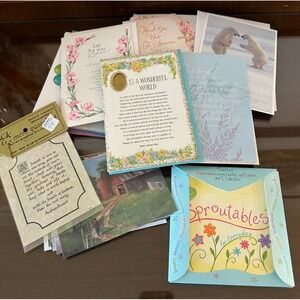 Lot of About 30+ Vintage 80's & 90's Christmas Cards Unused Junk Journal